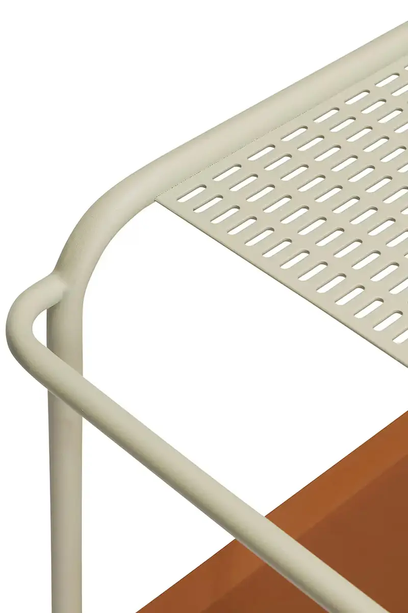 mobili con ruote Push Trolley 66 x 47 x 62 cm colore beige miniatura 2