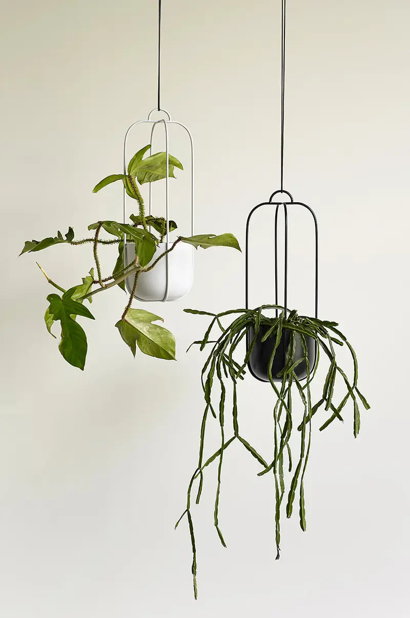 vaso da fiori da parete (2-pack) Nero