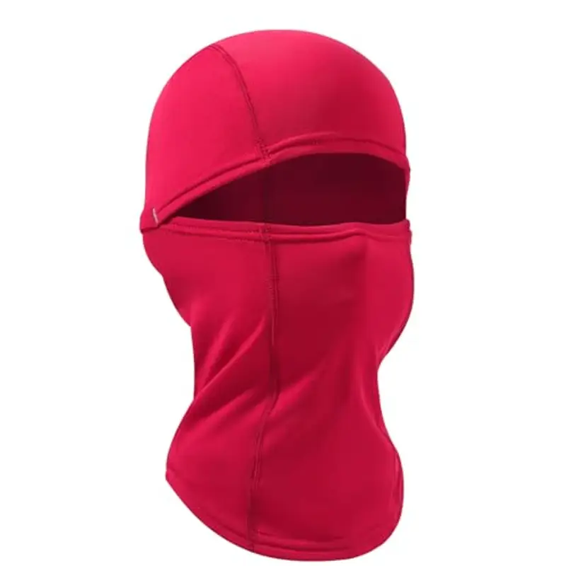 Huccik Passamontagna Invernale per Bambini, Antivento, Maschera da Sci per Ragazzi, Sciarpa Multifunzione Riscaldante Balaclava per Sciare e Andare in Bicicletta (IT, Testo, Taglia Unica, Rosa)