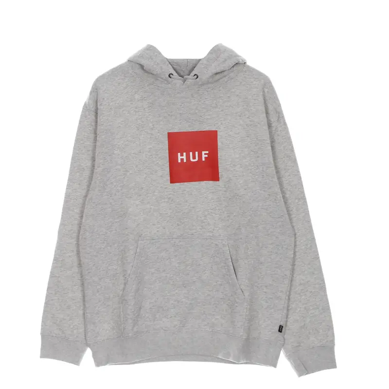 Felpa Cappuccio Uomo Essentials Box Logo P/o Hoodie Athletic Heather