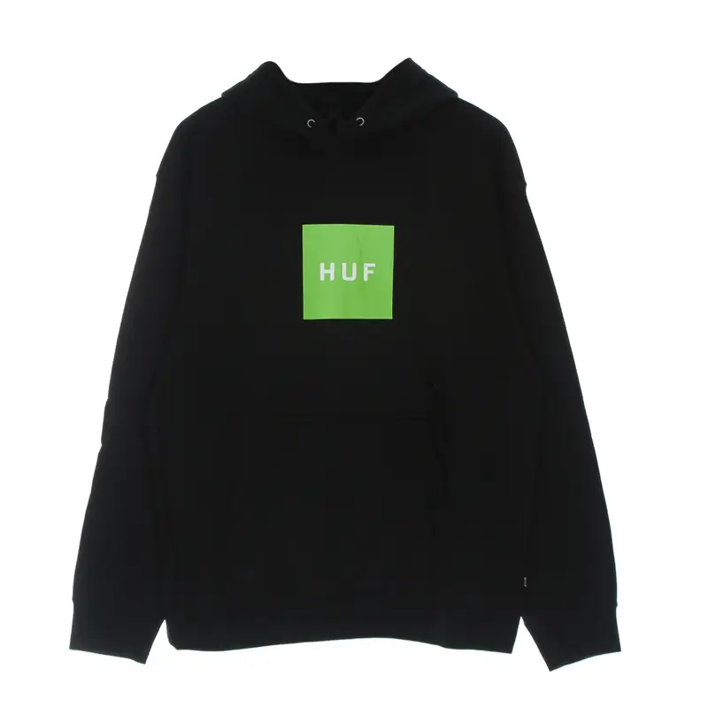 Felpa Cappuccio Uomo Essentials Box Logo P/o Hoodie Black