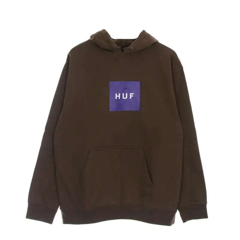 Felpa Cappuccio Uomo Essentials Box Logo P/o Hoodie Brown