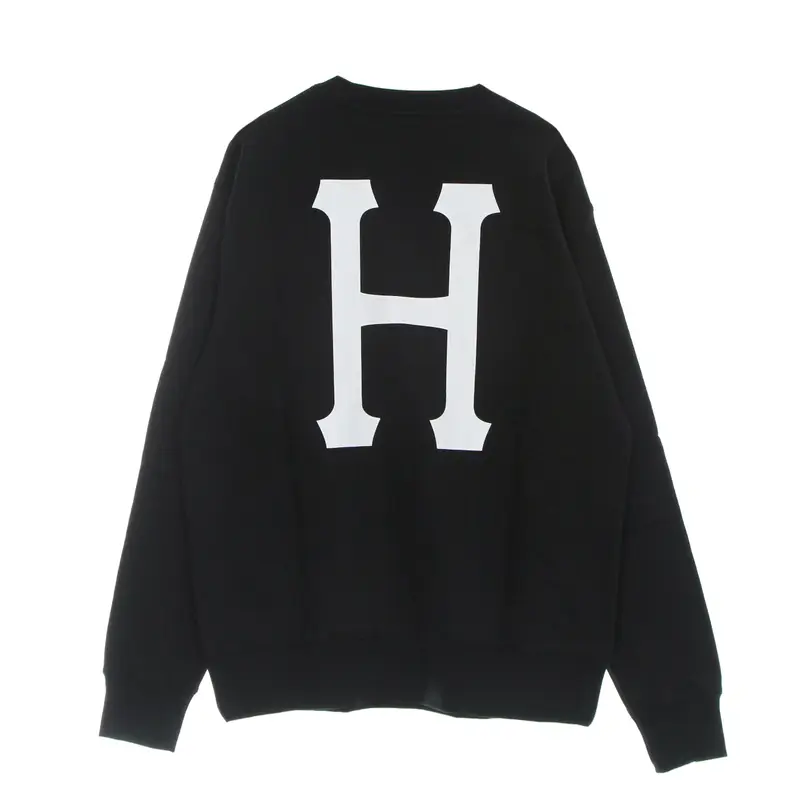 Felpa Girocollo Uomo Essentials Classic H Crew Black