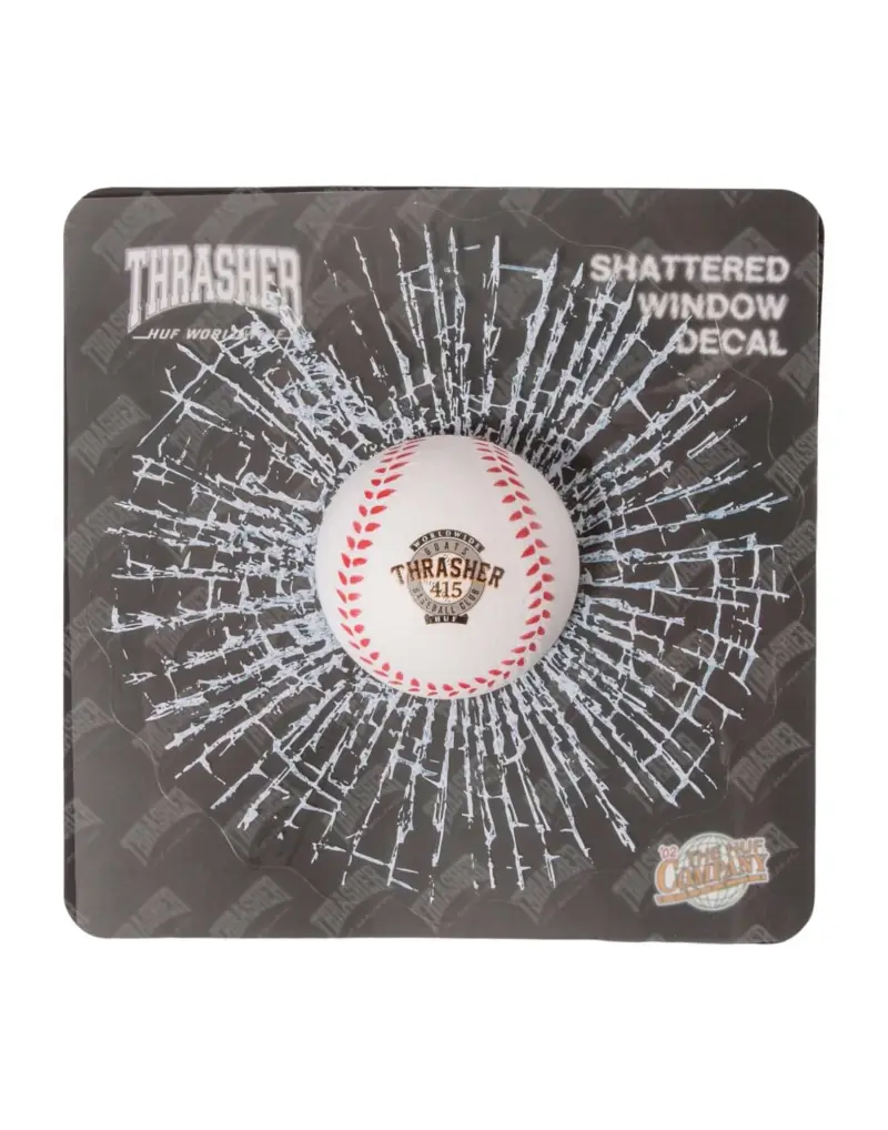 Huf x Thrasher grand slam ball sticker - white One Size