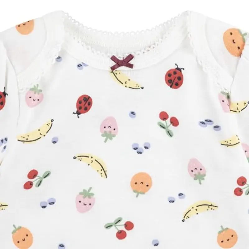 Huggies Little Hugs 5-Pack Elevated Bodysuit Undershirt, Pesca Pallido, 9 Mesi (Pacco da 5) Baby Girls miniatura 3