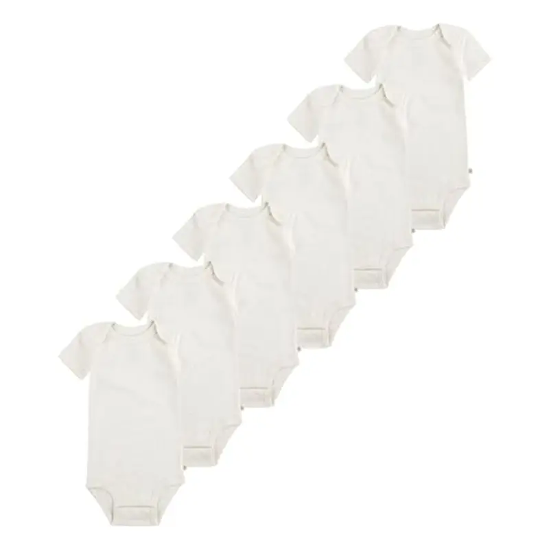 Huggies Little Hugs 6-Pack Basic Bodysuit Undershirt, Malva D'Avena Htr, 9 Mesi (Pacco da 6) Unisex Baby