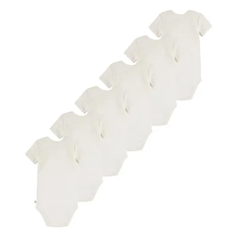 Huggies Little Hugs 6-Pack Basic Bodysuit Undershirt, Malva D'Avena Htr, 9 Mesi (Pacco da 6) Unisex Baby miniatura 2