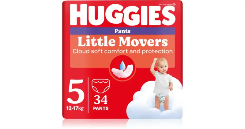 Little Movers Pants pannolini a mutandina usa e getta 12-17 kg 34 pezzi