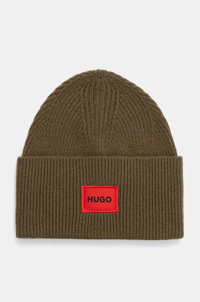 berretto in lana colore beige Verde