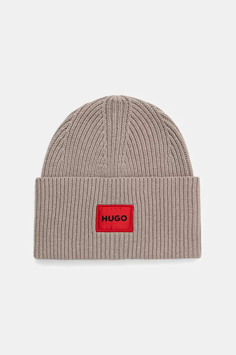 berretto in lana colore nero 50502579 Beige