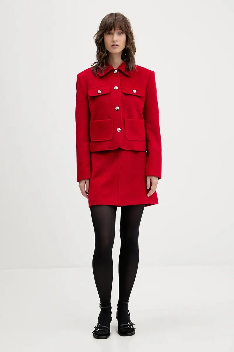 blazer con aggiunta di lana colore rosso 50547602 miniatura 2