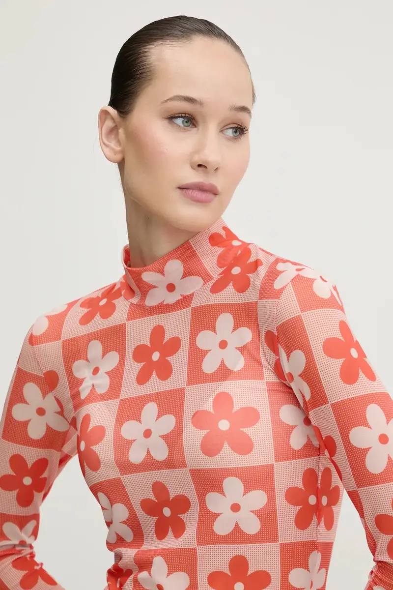 camicia a maniche lunghe donna colore arancione 50534739 miniatura 4