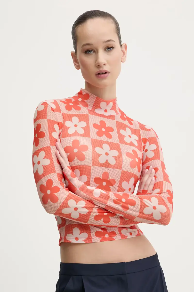 camicia a maniche lunghe donna colore arancione 50534739