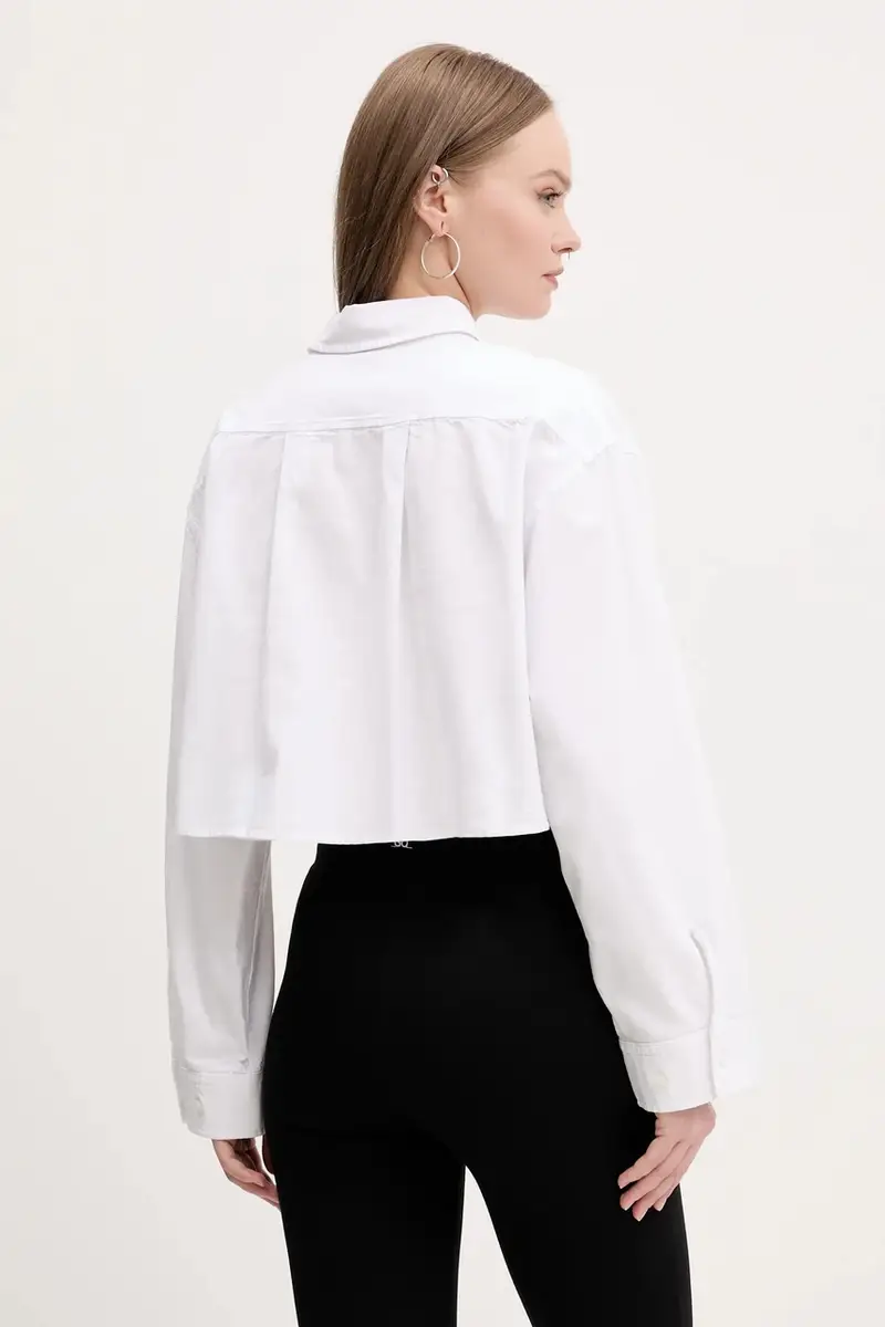 camicia in cotone donna colore bianco 50538921 miniatura 3