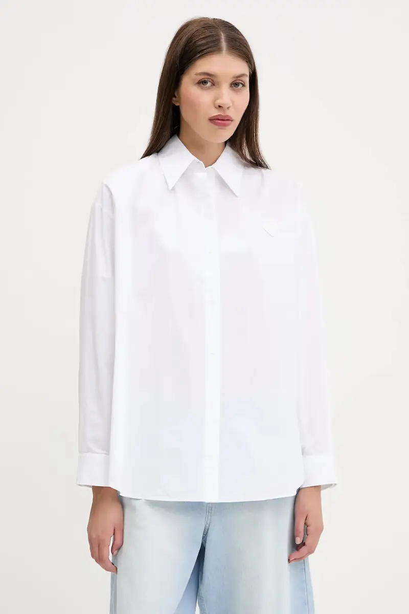 camicia in cotone donna colore bianco 50542985 miniatura 3