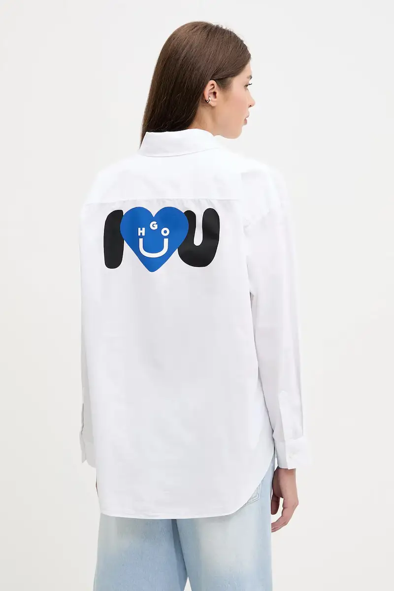 camicia in cotone donna colore bianco 50542985