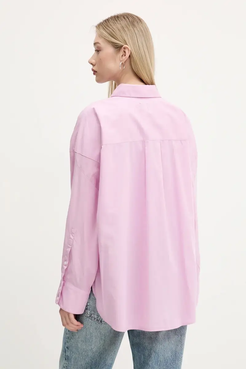 camicia in cotone donna colore violetto 50542970 miniatura 3