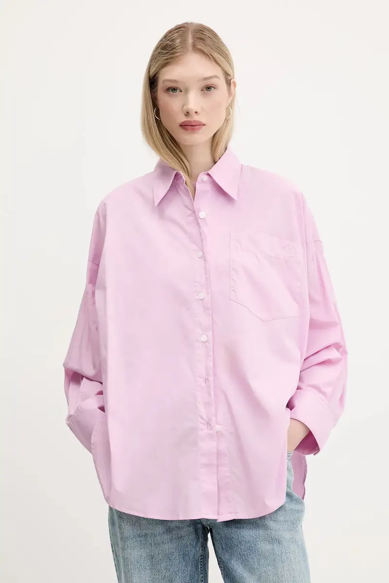 camicia in cotone donna colore violetto 50542970