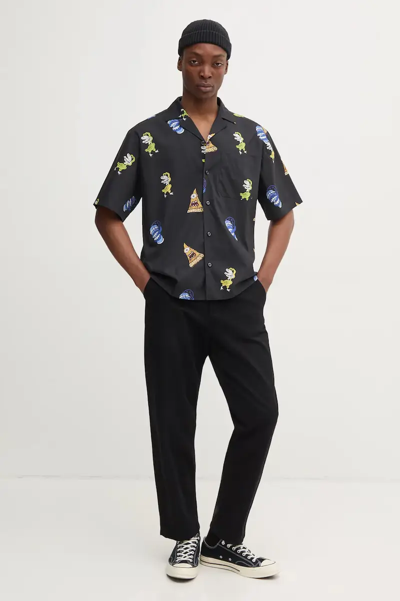 camicia in cotone uomo colore nero 50534201 miniatura 2