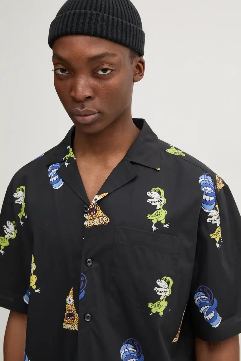 camicia in cotone uomo colore nero 50534201 miniatura 4