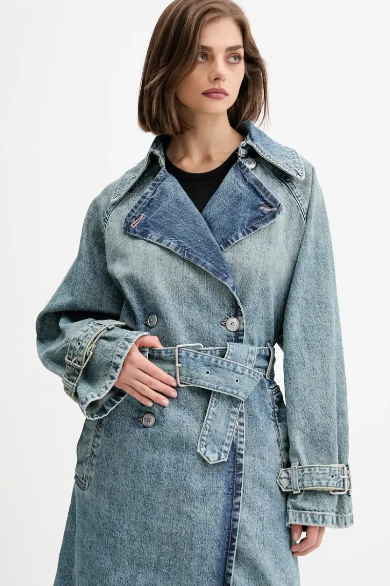 cappotto jeans colore blu 50541545 miniatura 4