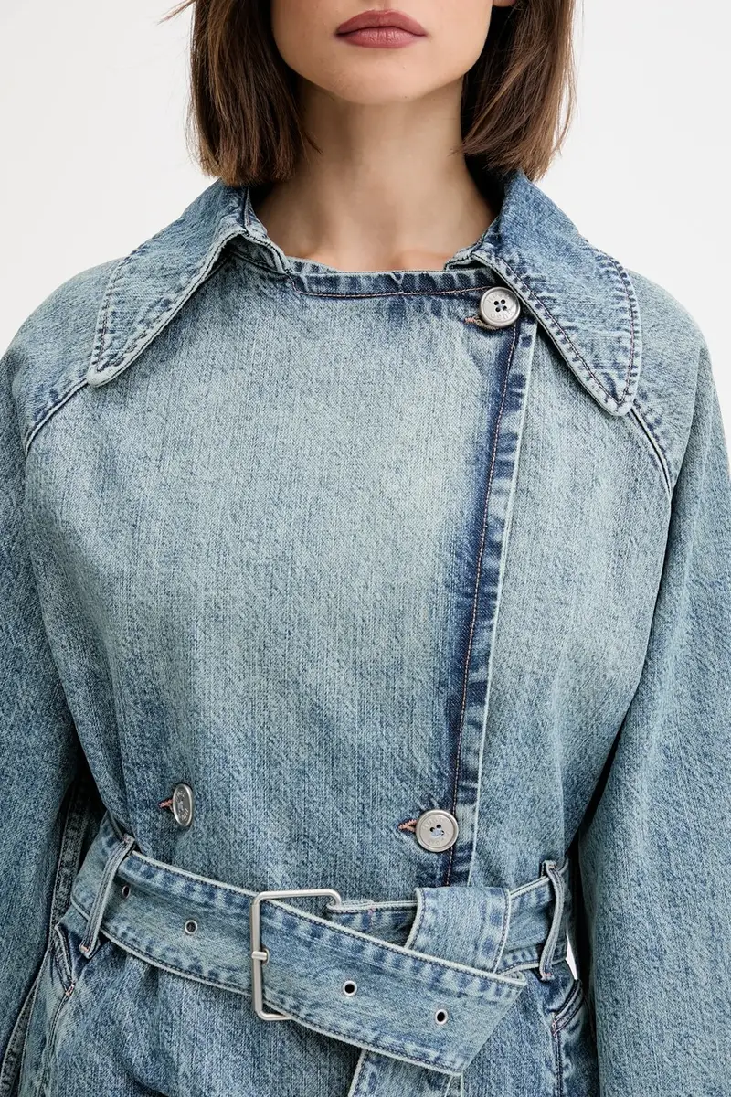 cappotto jeans colore blu 50541545 miniatura 5