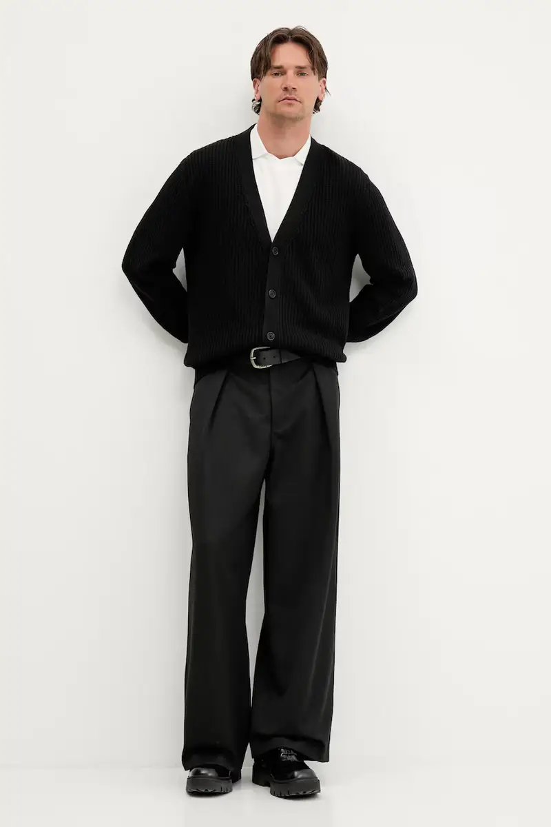 HUGO Blue Cardigan Uomo Nero 3263839 miniatura 2