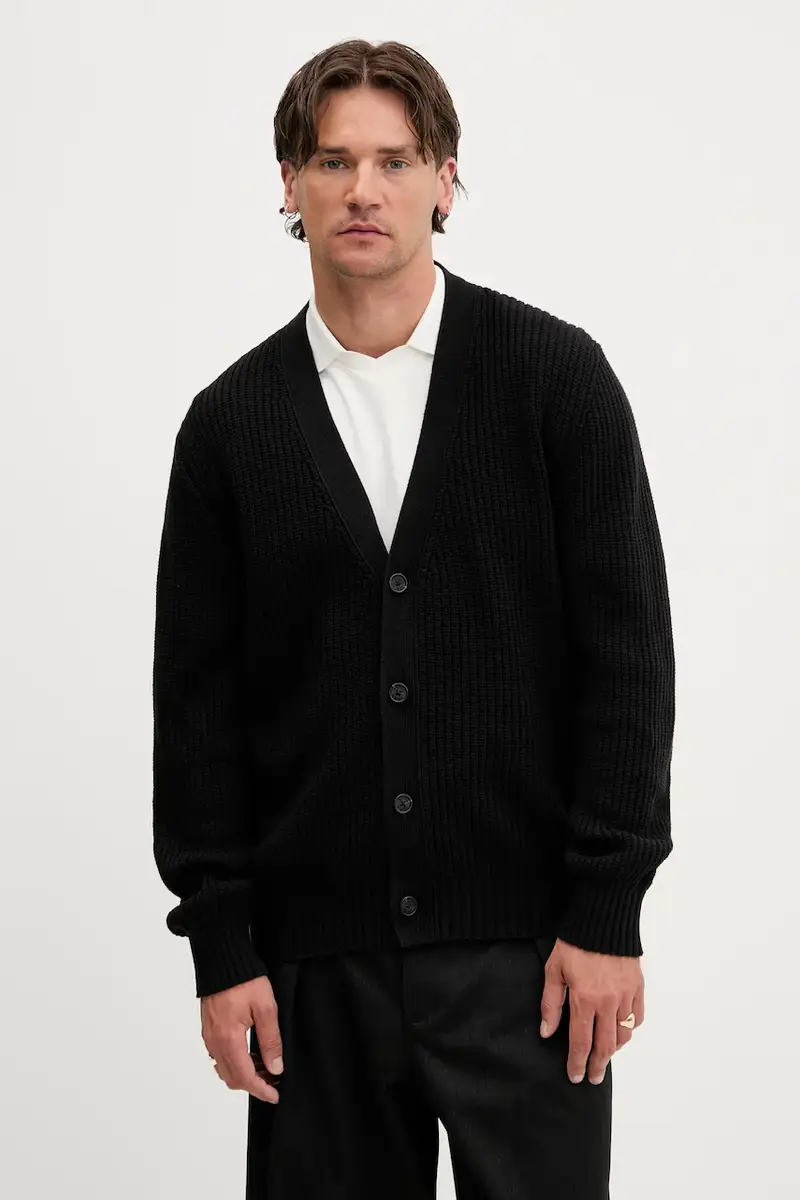 HUGO Blue Cardigan Uomo Nero 3263839