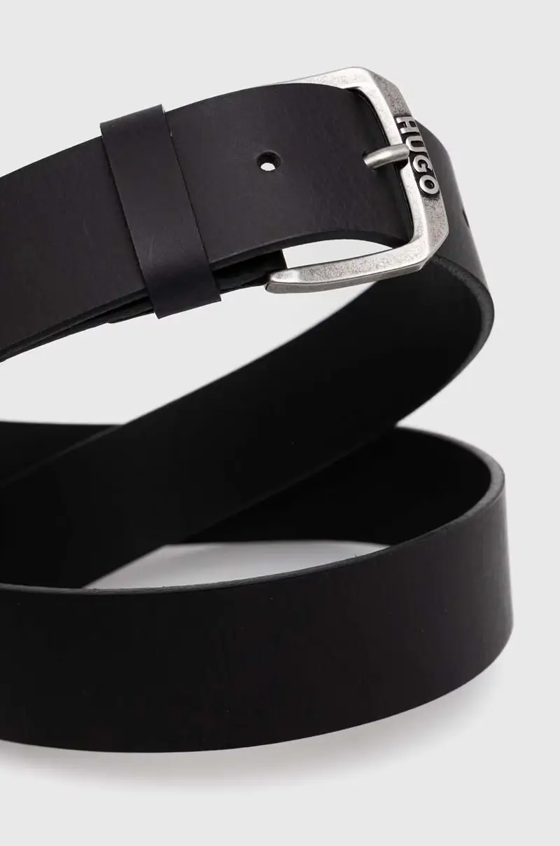 cintura in pelle uomo colore nero miniatura 2