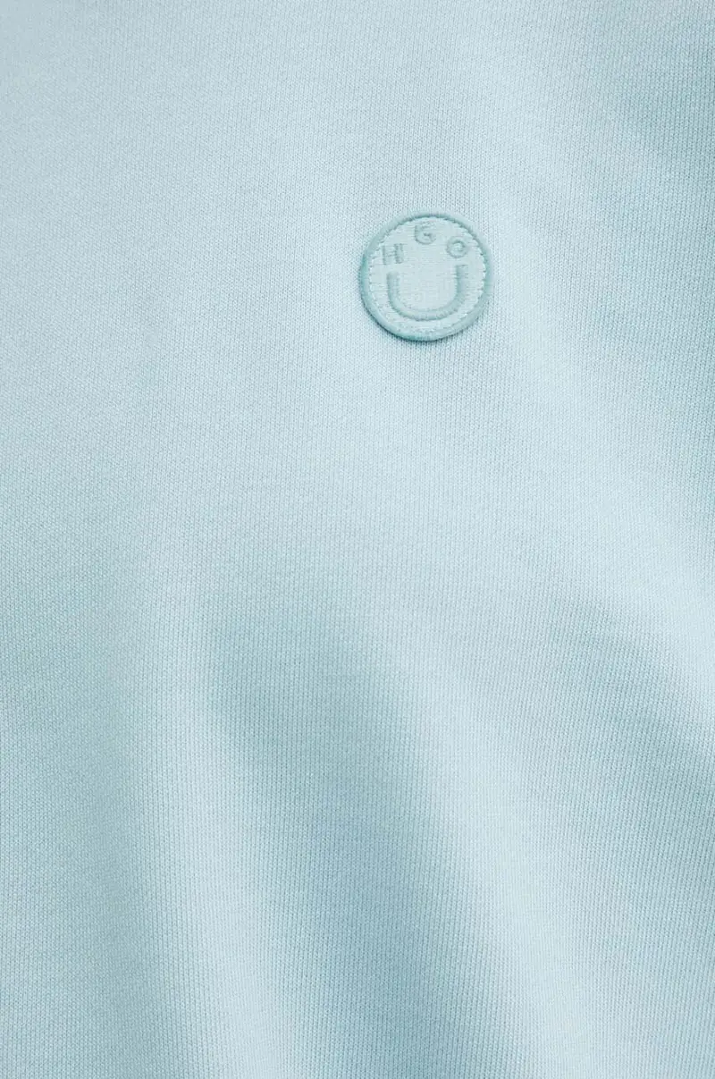 felpa in cotone donna colore blu con cappuccio 50520122 miniatura 5