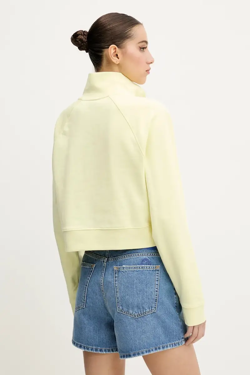 felpa in cotone donna colore giallo 50537102 miniatura 3