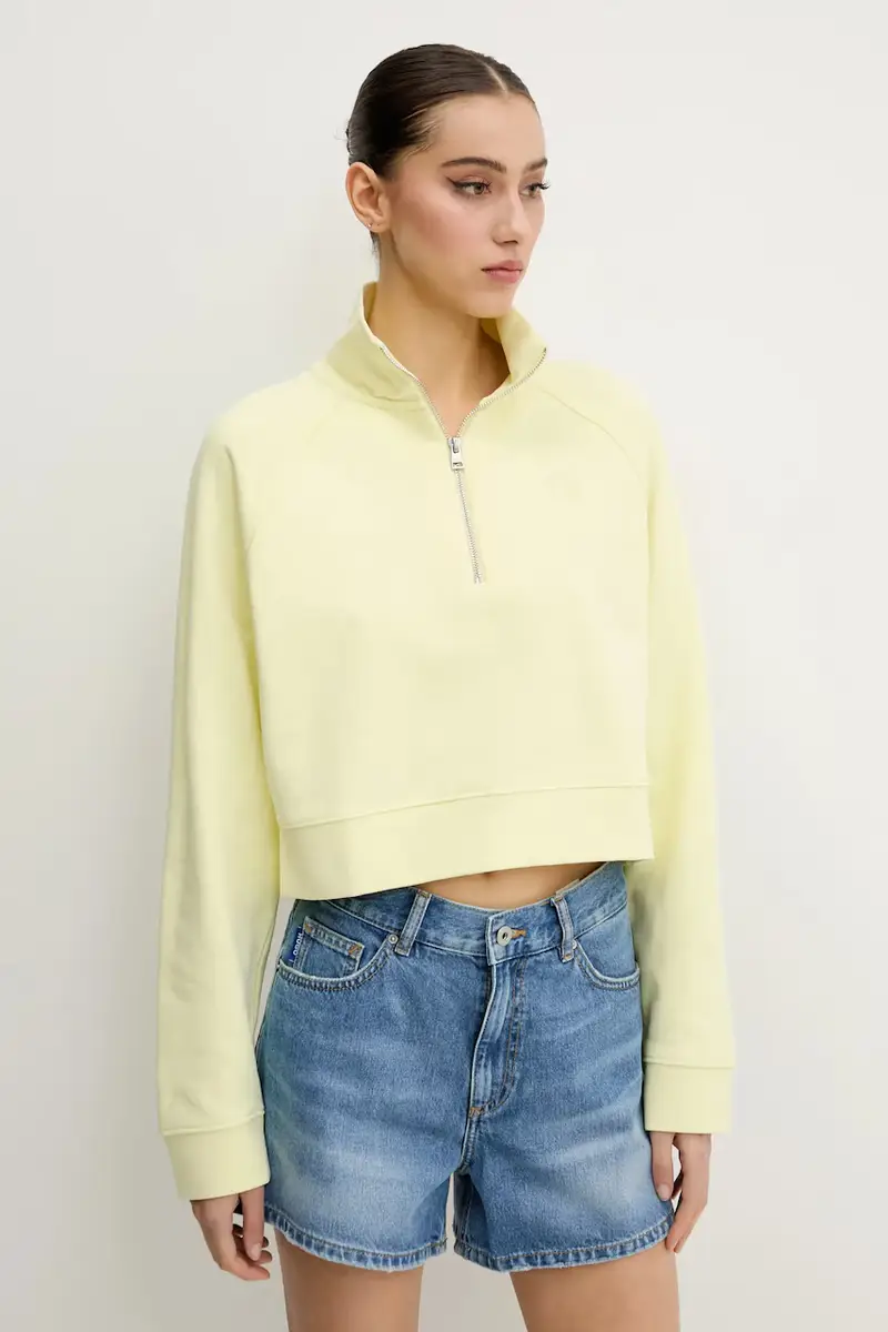 felpa in cotone donna colore giallo 50537102