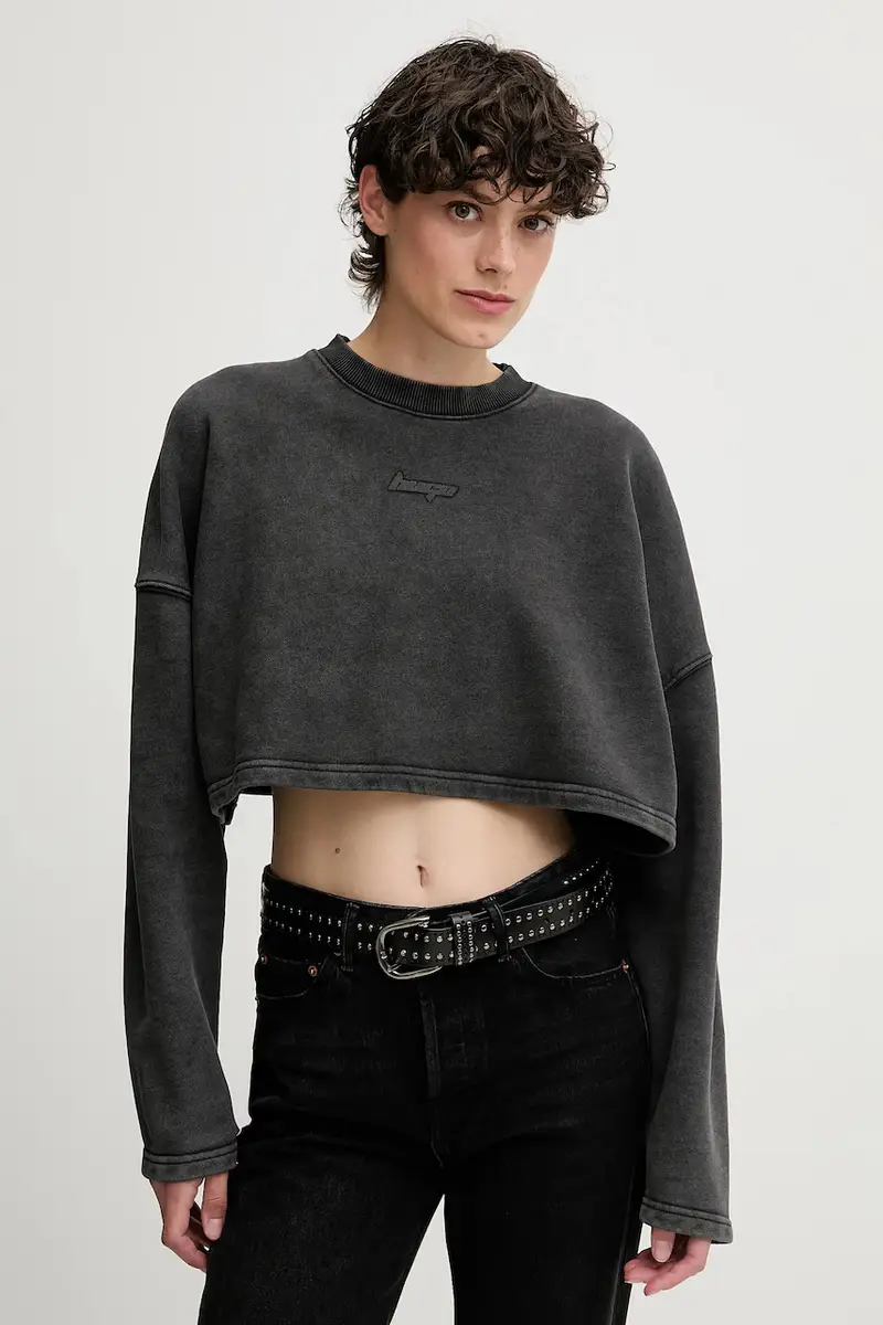 felpa in cotone donna colore grigio 50545035