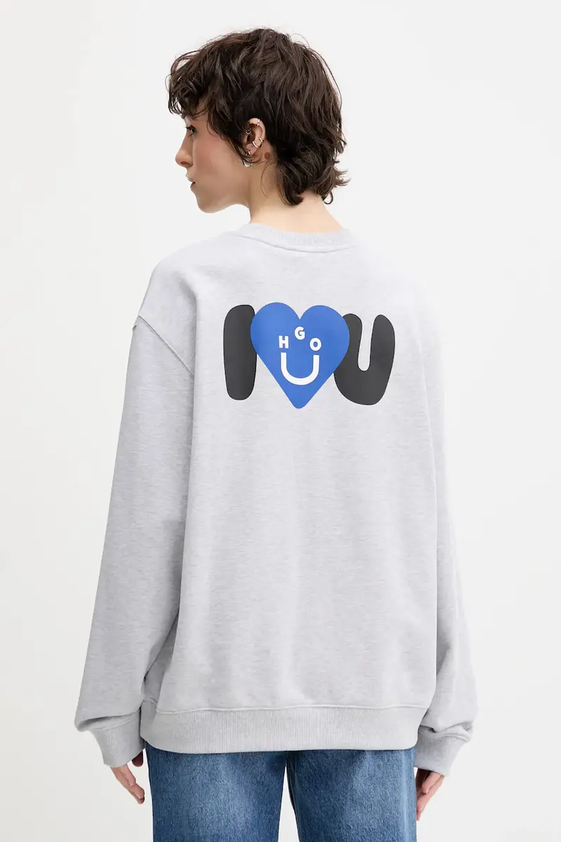 felpa in cotone donna colore grigio 50545052 miniatura 3