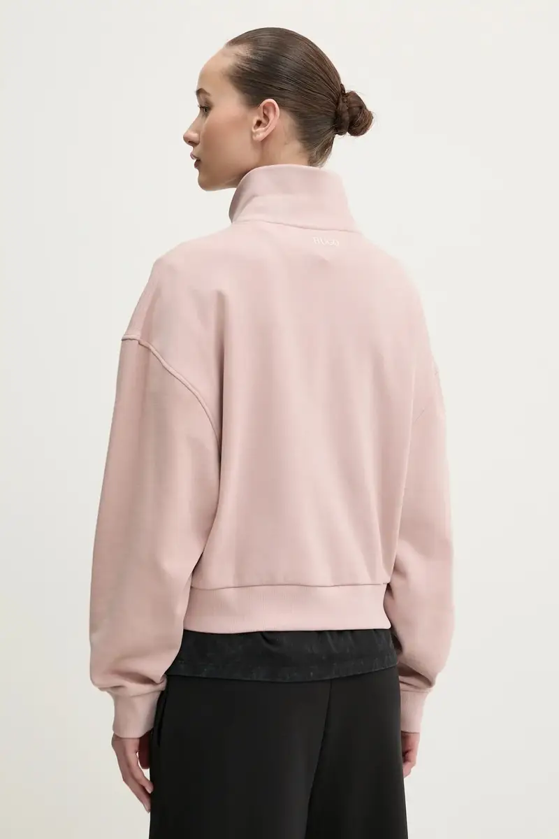 felpa in cotone donna colore rosa 50531192 miniatura 3