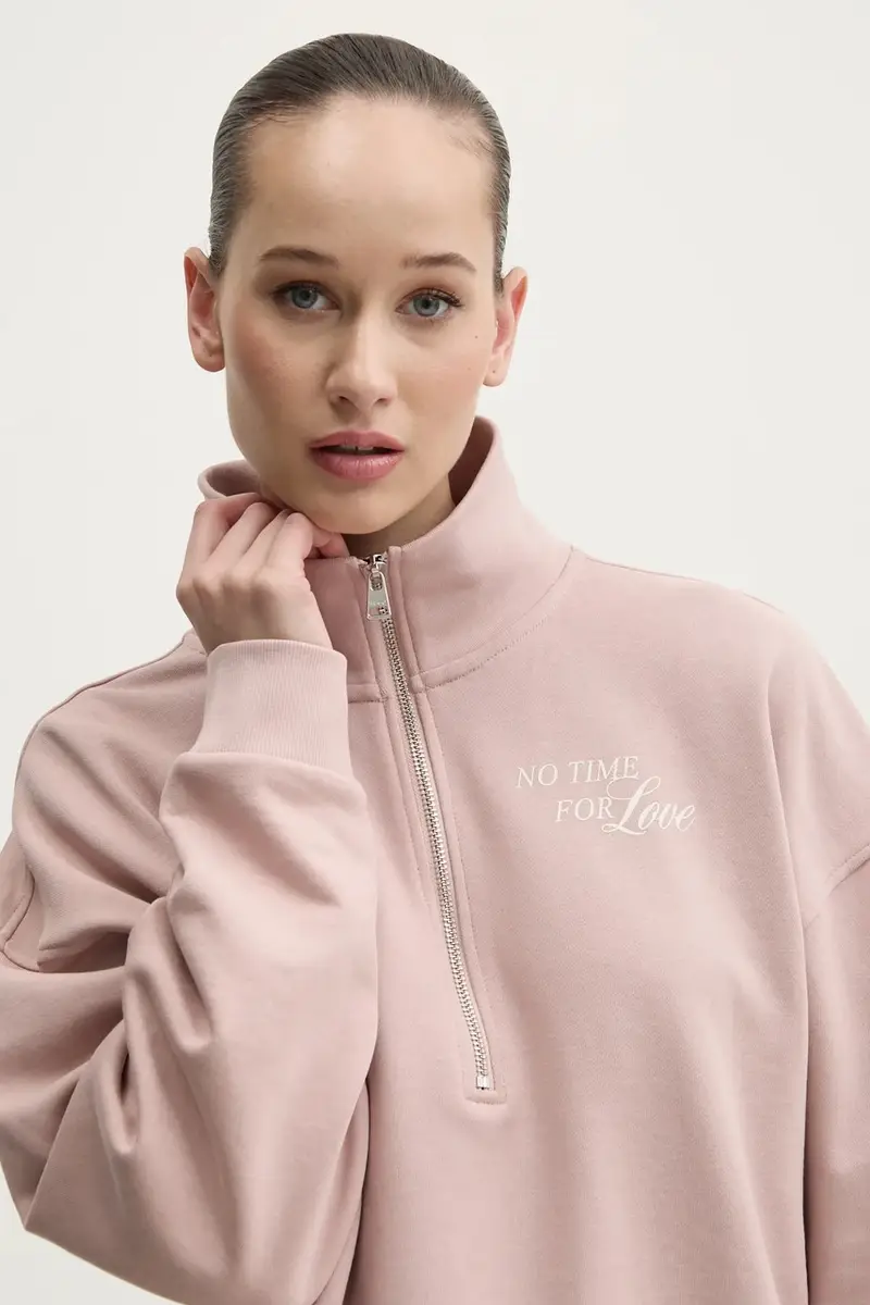 felpa in cotone donna colore rosa 50531192 miniatura 4