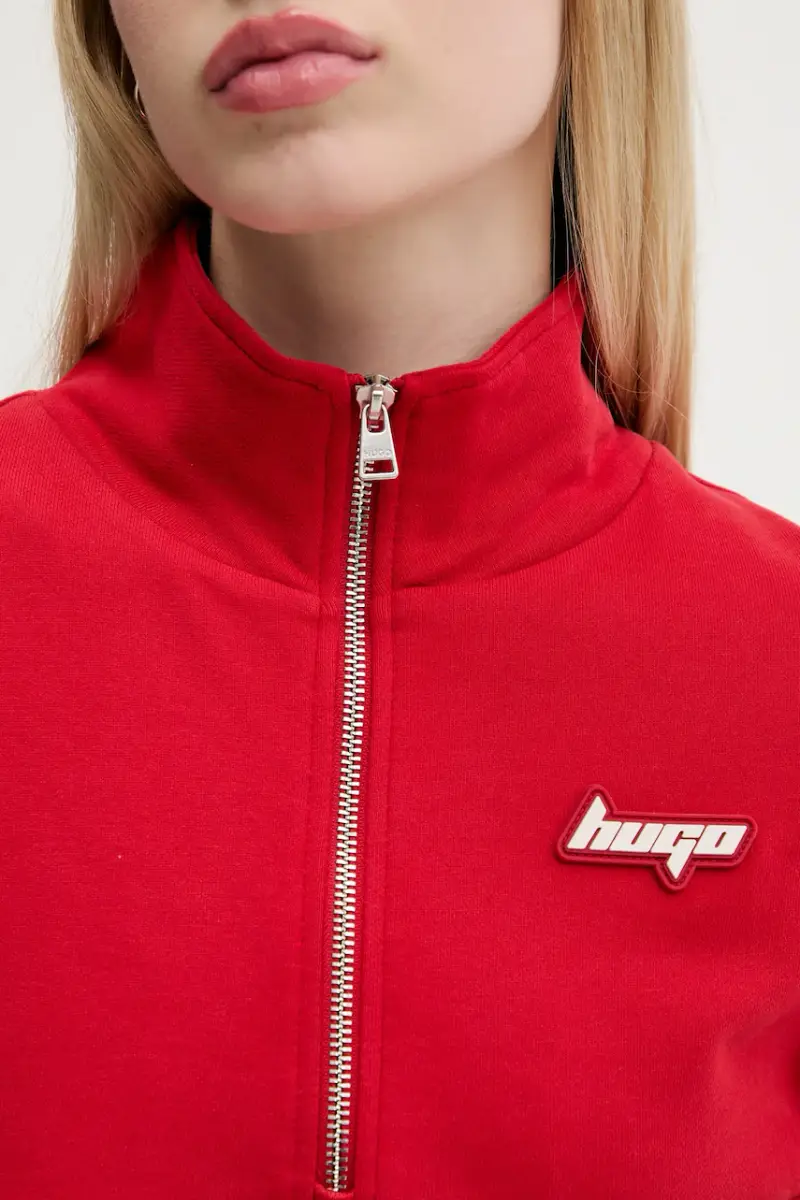 felpa in cotone donna colore rosso 50542972 miniatura 5
