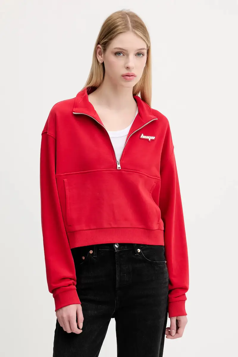 felpa in cotone donna colore rosso 50542972