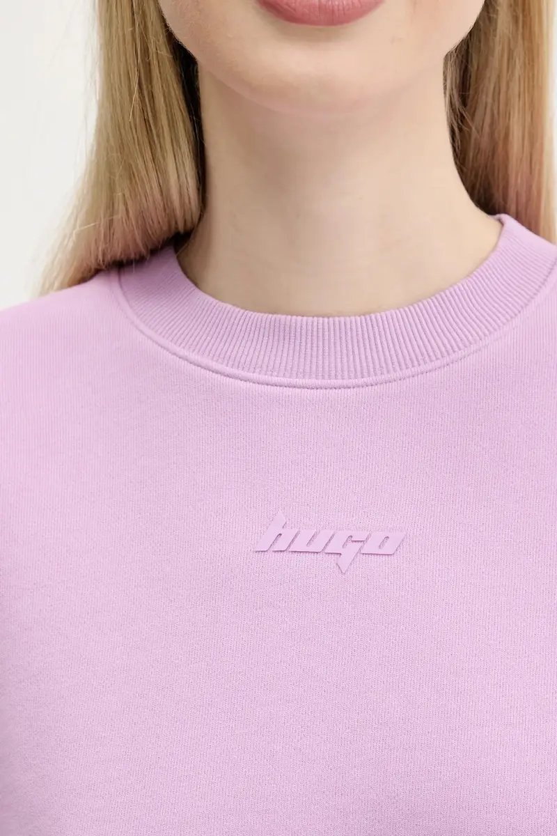 felpa in cotone donna colore violetto 50545035 miniatura 5