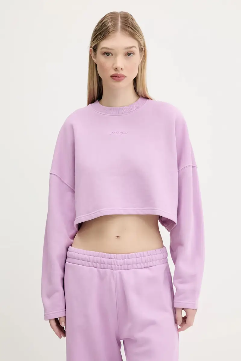 felpa in cotone donna colore violetto 50545035