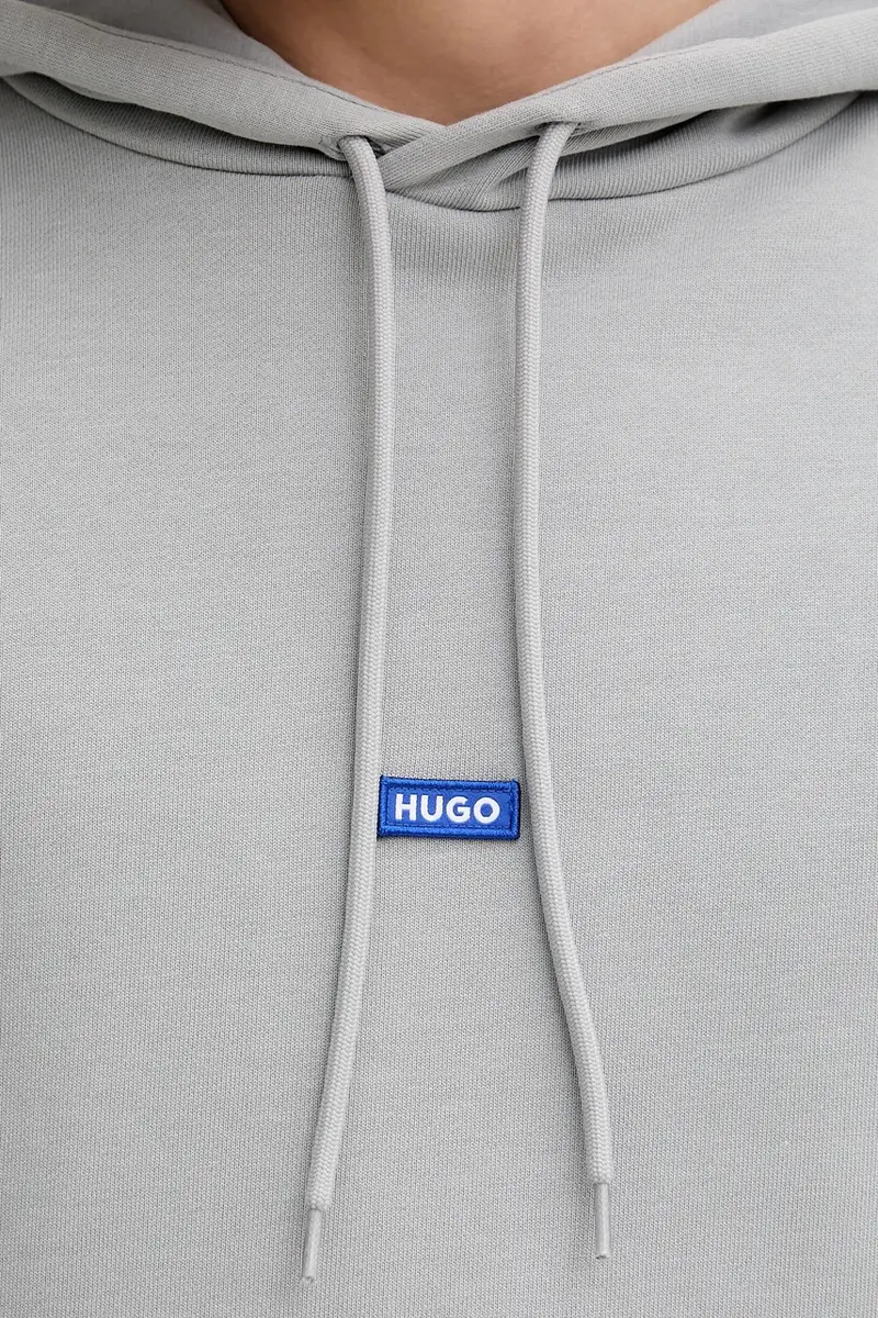 felpa in cotone uomo colore beige con cappuccio 50522374 Grigio miniatura 5