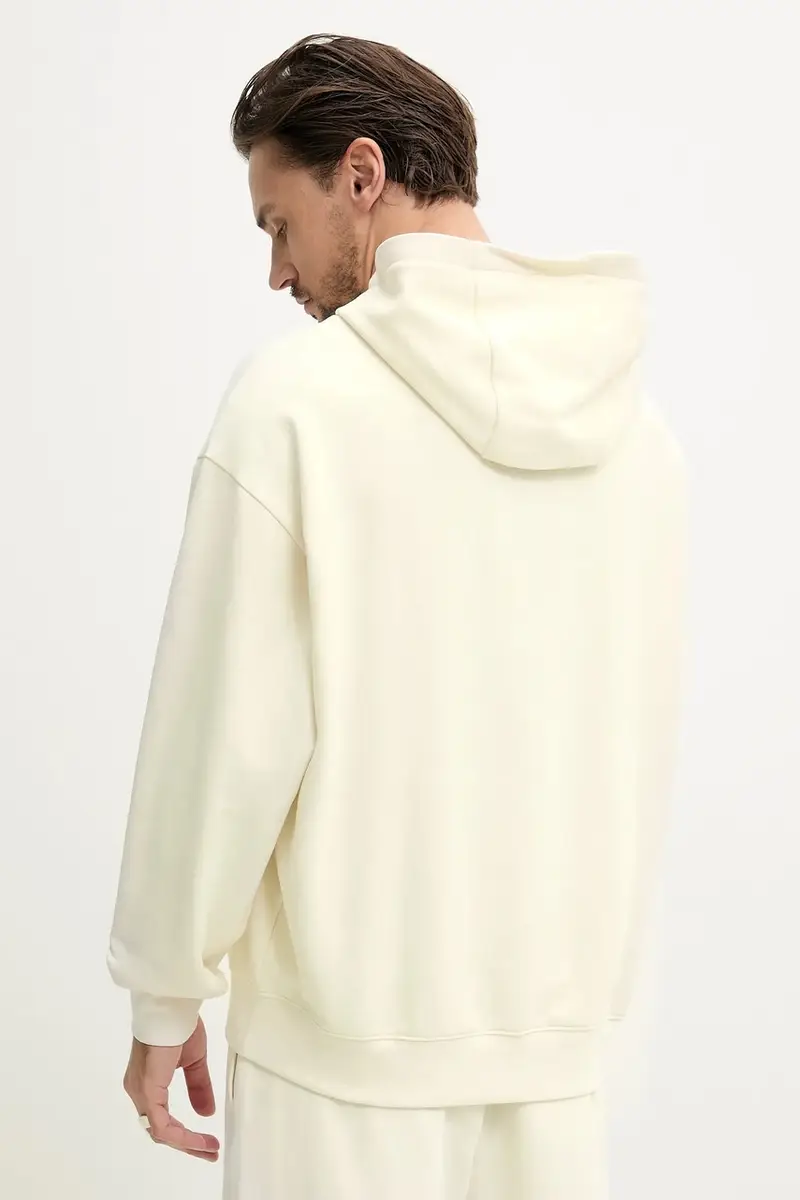 felpa in cotone uomo colore beige con cappuccio 50536113 miniatura 3