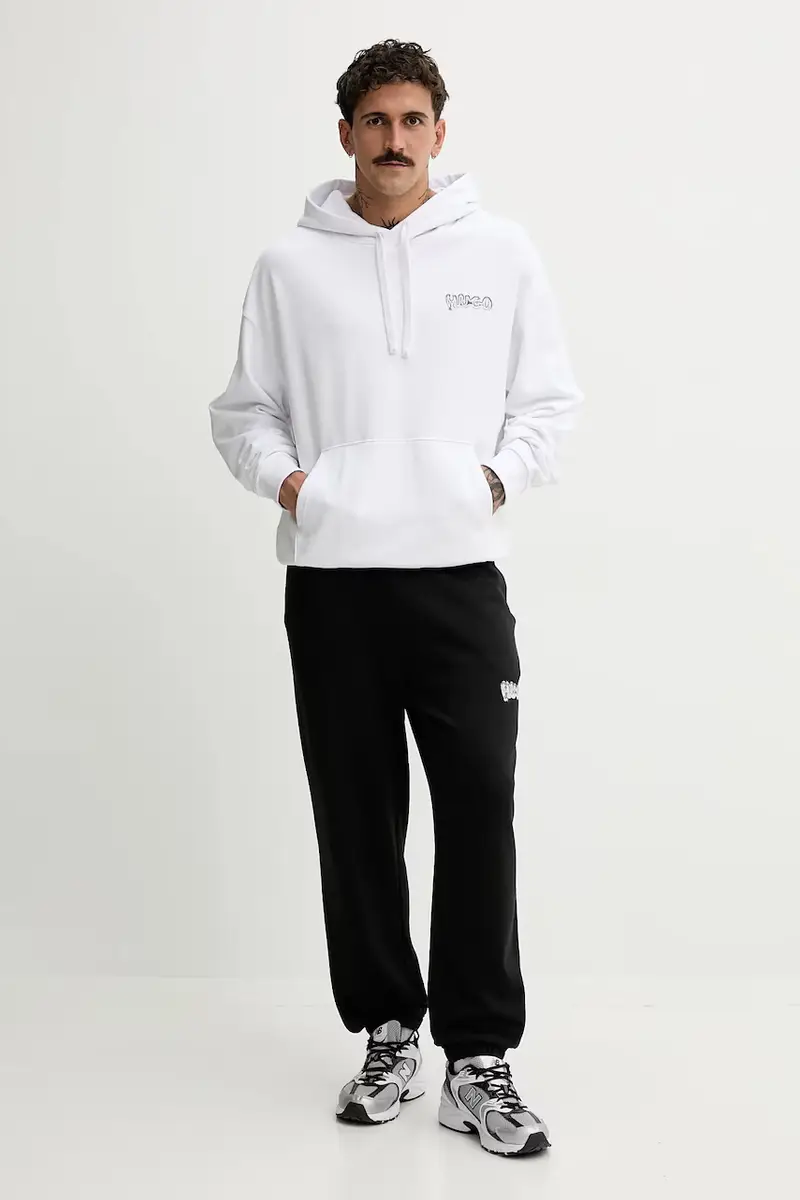 felpa in cotone uomo colore bianco con cappuccio 50549212 miniatura 2