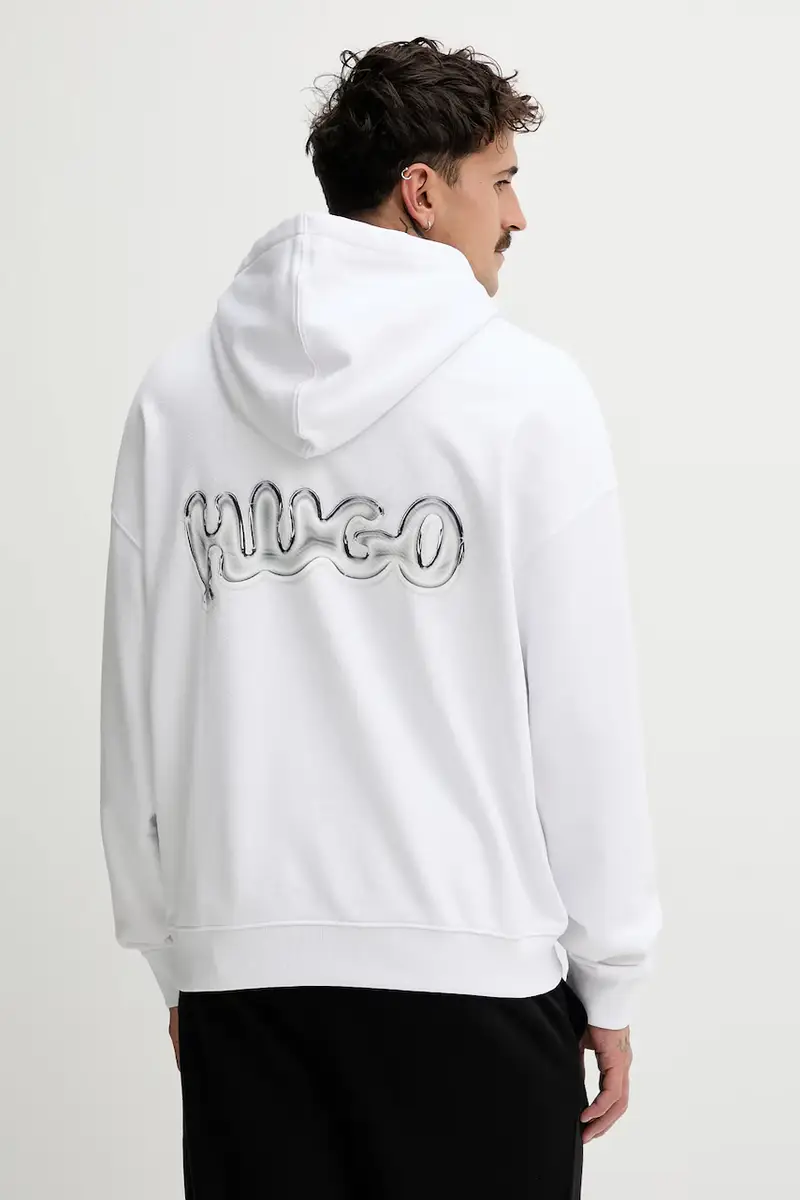 felpa in cotone uomo colore bianco con cappuccio 50549212