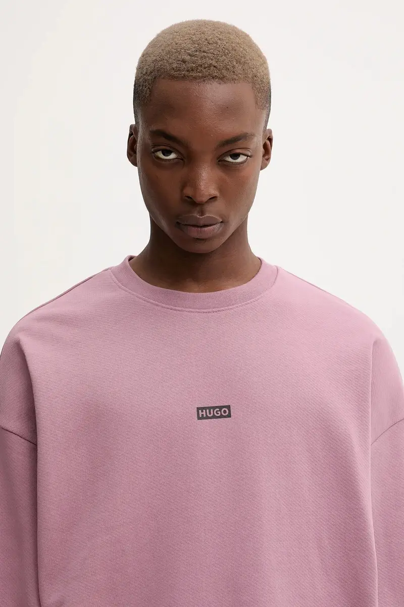 felpa in cotone uomo colore nero 50510732 Rosa miniatura 4