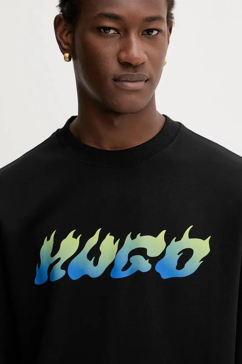 felpa in cotone uomo colore nero 50549153 miniatura 4