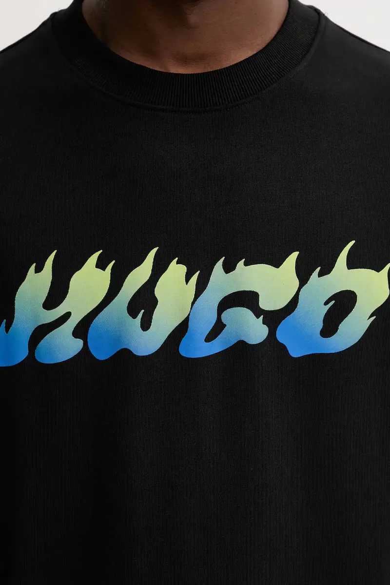 felpa in cotone uomo colore nero 50549153 miniatura 5