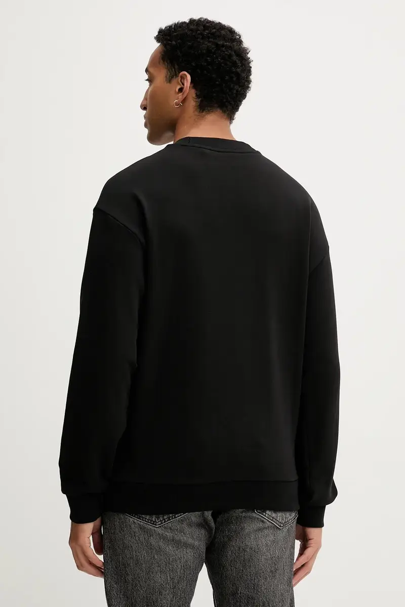 felpa in cotone uomo colore nero 50549213 miniatura 3