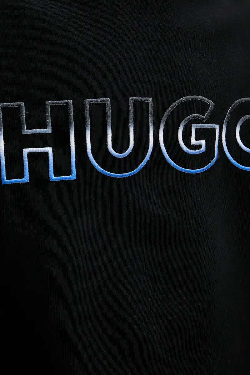 felpa in cotone uomo colore nero con applicazione 50549148 miniatura 5