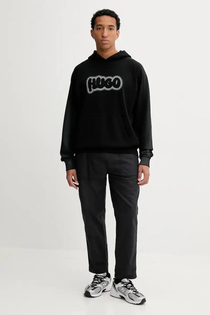 felpa in cotone uomo colore nero con cappuccio 50549579 miniatura 2